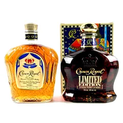 2本 クラウンロイヤル Crown Royal クラウンロイヤル 巾着付 43％ リミテッドエディション カナディアン 750ml ウイスキー セット 【古酒】