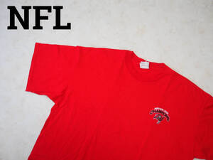 ☆送料無料☆ NFL USA直輸入 古着 半袖 TAMPA BAY BUCCANEERS タンパベイ・バッカニアーズ 刺繍 Tシャツ メンズ 2X レッド トップス 中古