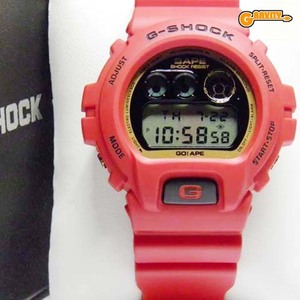 DW-6900 A BATHING APE(ア ベイシング エイプ) 第4弾 レッド プロモーションサンプルモデル CASIO(カシオ)G-SHOCK【極美中古】