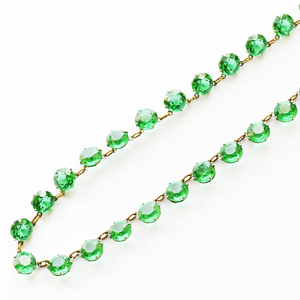 Antique 1920s’　green rhinestone necklace