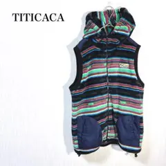 【チチカカ/TITICACA】パーカーベスト フリース L マルチカラー