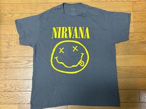 NIRVANA MEN’S SHORT SLEEVE T-SHIRTS size-L(着丈68身幅57) 中古 送料無料 NCNR