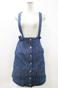 Candy Stripper / DENIM QUILT SKIRT M ブルー H-24-03-05-028-PU-SK-KB-ZH