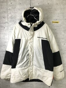 VISION STREET WEAR ヴィジョンストリートウェア メンズ 中綿 フーディー ジャケット 大きいサイズ LL 白黒