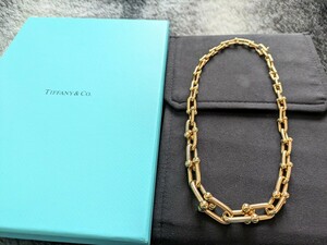 Tiffany＆Co.ティファニー　ハードウェア　グラジュエイテッド リンク ネックレス　イエローゴールド　45cm 　純正品