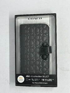 10247　COACH　コーチ　iPhone 2020 6.1インチ　ブラックエンボス　ブックタイプケース　未開封新品