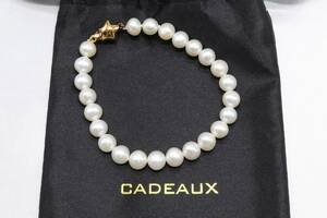 【RA658】CADEAUX カドー 淡水パール シルバー スター ブレスレット 保存袋付き ユナイテッドアローズ【送料全国一律520円】