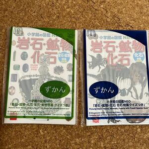 未開封★小学館の図鑑NEO 岩石鉱物化石（宝石鉱物特集クイズ付）（化石特集クイズ付）がんせきこうぶつかせきハッピーセット　