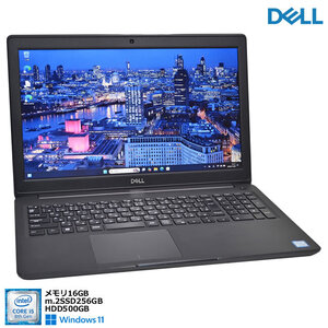 フルHD 15.6型 DELL Latitude 3500 第8世代 Core i5 8265U メモリ16G M.2SSD256G HDD500G Webカメラ USBType-C Wi-Fi Windows11