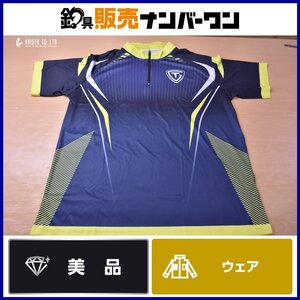 【美品】釣研 ジップアップシャツ 4L サイズ TSURIKEN フィッシングウエア Tシャツ 磯釣り 等に