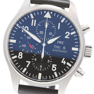 IWC IWC SCHAFFHAUSEN IW377709 パイロットウォッチ クロノグラフ デイデイト 自動巻き メンズ 保証書付き_846129