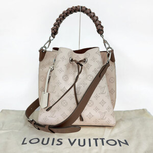 1円～！【SB-11】中古 LOUIS VUITTON/ルイ ヴィトン　ムリア　M55801　モノグラム　マヒナ レザー ハンドバッグ ショルダーバッグ クレーム