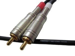 RCAケーブル 2本1セット 3.0m | ケーブル：立井電線 SOFTEC MIC CORD | プラグ：CANARE F-09