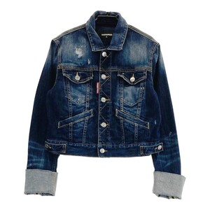 DSQUARED2 ディースクエアード S72AM0894 デニムジャケット ネイビー系 42 [240101316589] レディース