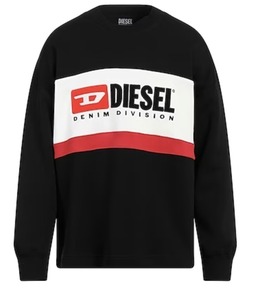 * 1点のみ * 新品 正規品 DIESEL ディーゼル S-TREAPY-DIVISION FELPA スウェット トレーナー L / Black *