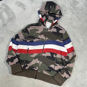 1円　極美品　MONCLER モンクレール　マグリア　カーディガン　フードジップパーカー　カモフラ 迷彩　　XXLサイズ 10979