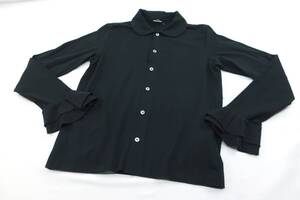 ★【S送900円】1910　tricot COMME des GARCONS　トリコ コムデギャルソン　TG-T008　ラウンドカラーシャツ　黒　サイズ不明　AD2002