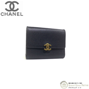 シャネル （CHANEL） ココマーク 三つ折り カードケース 名刺入れ A11539 ヴィンテージ品 ブラック（美品）中古