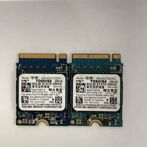 S60625157 TOSHIBA NVMe 256GB SSD 2点 【中古動作品】