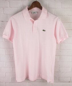 LSH4182 LACOSTE ラコステ ポロシャツ L1212X 1 美品 ピンク系