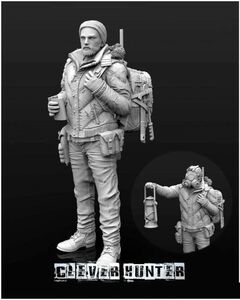 【新品】1/35 クレバーハンター 冷徹な狩人 レジン製 組み立て キット フィギュア プラモデル 人形 ガレージキット H138