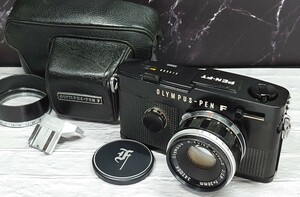 【終活整理】 OLYMPUS PEN-FT ブラックモデル＋ Zuiko 38mm f1.8 各動作良好 露出計メーターOK レンズ光学良好 ファインダー腐食なし 