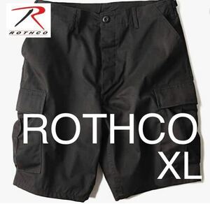 ROTHCO TACTICAL BDU SHORTS BLACK XL COTTON POLY CARGO SHORTS ロスコ カーゴショーツ ブラッ