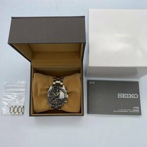 あ1円〜　SEIKO セイコー 腕時計 V192-0AFO 美品　稼働品　腕周り約15.5cm 箱付き　取説付き　コマ3