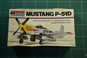 Qm019 絶版 1977年製 Monogram 1:48 Mustang P-51D マスタング デカール有 60サイズ