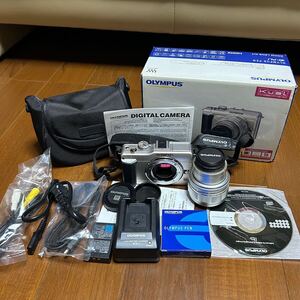 OLYMPUS PEN E-PL1S 通電確認済 オリンパス ペン ミラーレス 一眼 デジタルカメラ シルバー　レンズ 