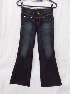 ★VIENUS JEAN/ヴィーナス ジーン★デニムパンツ ブーツカット バギー/26/USED加工