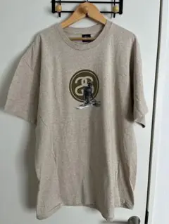 stussy Tシャツ XL プリント　DJ 紺タグ　袖プリント