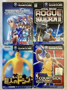 TH ゲームキューブ GAMECUBE ソフト 4本セット ファンタシースターオンライン スターウォーズ 巨人のドシン他 動作未確認