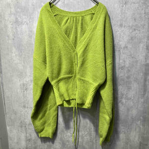 AMERI TURN OVER KNIT CARDIGAN 長袖カーディガン F グリーン系 01320120890 アメリ