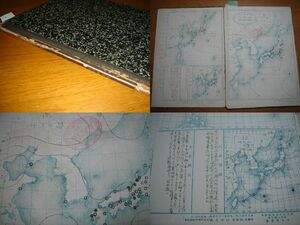 戦前 中央気象台発行大判天気図 大正8年5月期62枚一括■朝鮮台湾中国支那満州天気予報データ大量■釜山木浦仁川元山竹島鬱陵島台北澎湖島