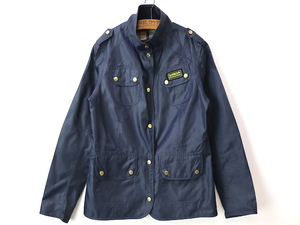 Barbour VINTAGE INTERNATIONAL インターナショナル ナイロンジャケット(US 12 レディース XL)ネイビー バブアー 