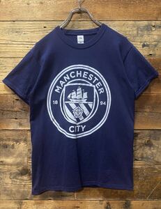 希少　マンチェスターシティ　通訳　Tシャツ　size:S　ネイビー　/　レア　Manchester City FC　INTERPRETER　TEE　navy　紺