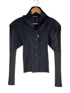 PLEATS PLEASE ISSEY MIYAKE◆長袖ブラウス/3/ポリエステル/BLK/PP64-JJ631