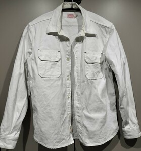 トロフィークロージング　ワークシャツ　15/L　アイボリー　TROPHYCLOTHING ハーベストシャツ　ホワイト　westride warehouse JELADO