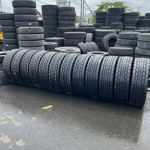 245/70R19.5 DUNLOP, SP680 中古　バリ山MIXタイヤ 激安美品　12本セット：156000円