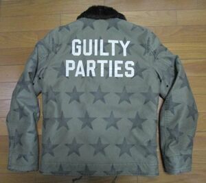 即決あり！　日本製　正規品　ワコマリア　N1　デッキジャケット　Mサイズ　星　スター　背ロゴ　GUILTY PARTIES