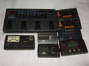 音響機材 ZOOM PLAYER 2100/BOSS TUNER METRONOME TU-80 ２個/KORG TUNER GA-30,CA-30/YAMAHA TUNER YT-240,YT-120/KORG 大正琴調律器TT-1