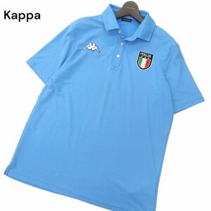 Kappa GOLF カッパ ゴルフ 春夏 ITALIA ワッペン★ 半袖 ボタンダウン 鹿の子 ポロシャツ Sz.XO　メンズ 大きいサイズ　C4T04757_5#A