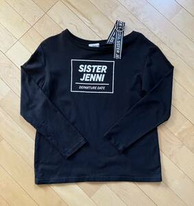 160☆SISTER JENNI ジェニィ 長袖 Tシャツ ロンＴ カットソー 肩あき ブラック