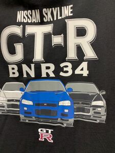♪ サイズ　XL LL 2L 日産　スカイライン　GTR BNR34半袖　Tシャツ　送料無料　黒