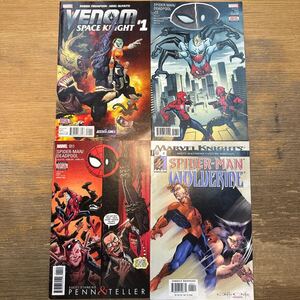 a0812-7.洋書 spider-man venom 他 アメコミ 当時物 まとめ MARVEL マーベル American comics SF collector 趣味 movie