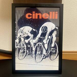  ビンテージ Cinelli アート 額入り 写真 ポスター ピスト スーパーコルサ super corsa laser チネリレーザー カタログ