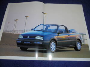 ★▲フォルクスワーゲン ゴルフ3 カブリオ カタログ▲1EAGGK VW Golf Cabrio ▲GolfⅢ AGG 直4 SOHC 2000 116PS▲ゴルフⅢ/カブリオレ