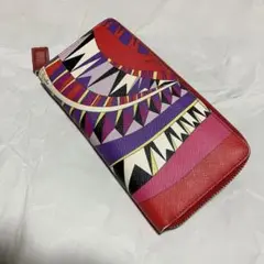 【Emilio Pucci / エミリオプッチ】 レザー / プッチ柄 長財布