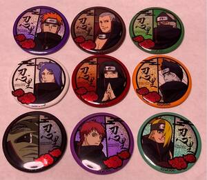 【限定品】9種セット NARUTO イタチ/デイダラ/サソリ/角都/飛段/小南/鬼鮫/ペイン/ゼツ/ネオン缶バッジ 暁/ナルト ニジゲンノモリ 忍里